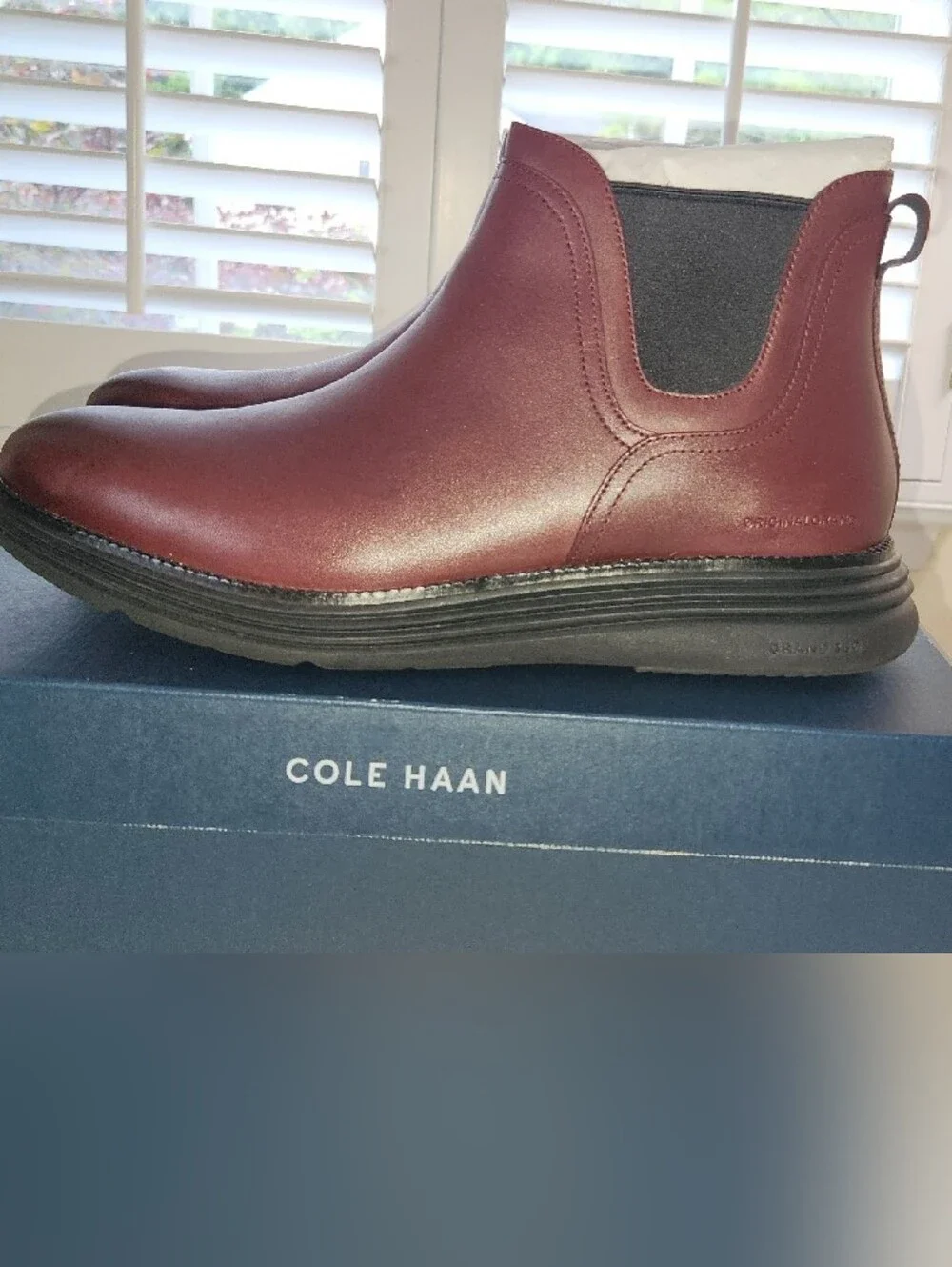 Cole Haan Men's Wine Leather Slip-On Loafers